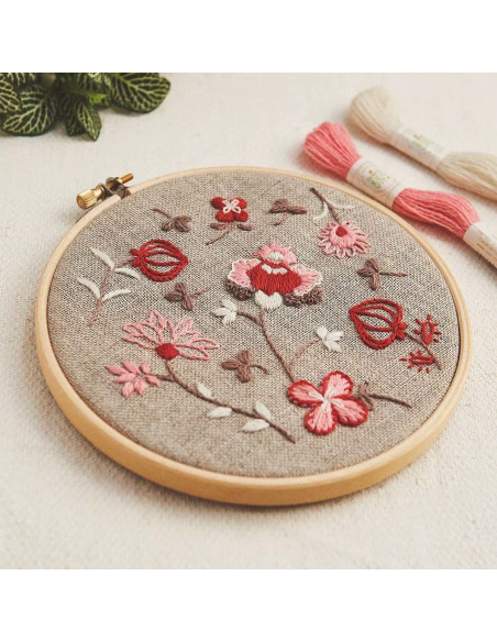 Kit broderie - Fleurs indiennes