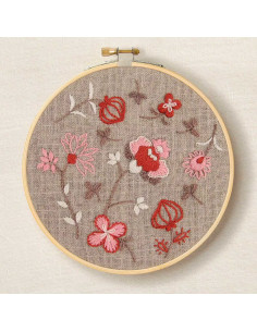 Kit broderie - Fleurs indiennes 2