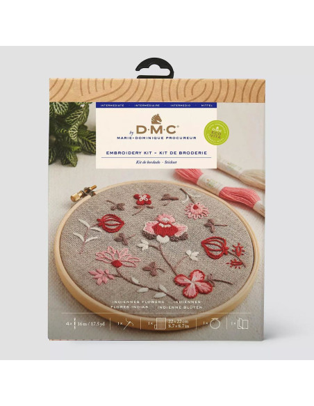 Kit broderie - Fleurs indiennes