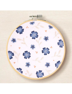 Kit broderie - Fleurs bleues 2