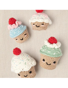 Kit amigurumi - Cupcakes cerises 2