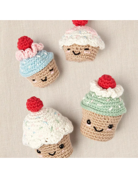 Kit amigurumi - Cupcakes cerises