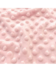 Tissu minky à pois - Rose