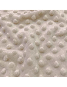 Tissu minky à pois - Taupe