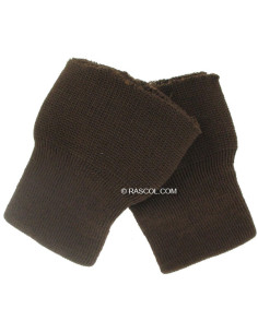 Lot de 2 poignets tricotés - Brun