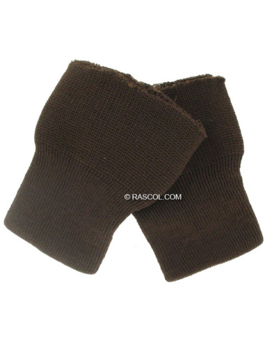 Lot de 2 poignets tricotés - Brun