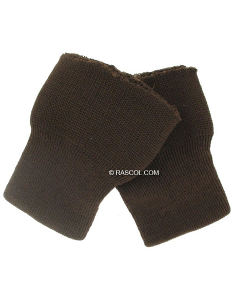 Lot de 2 poignets tricotés - Brun