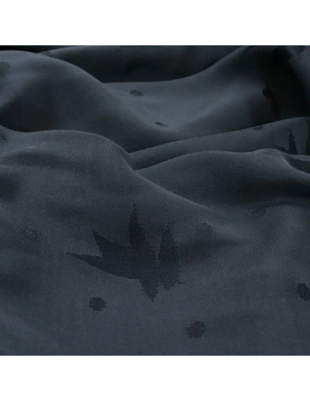 Tissu jacquard de viscose Streli Bleu Encre - Églantine & Zoé