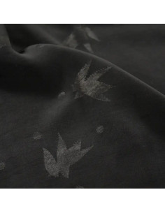 Tissu jacquard de viscose Streli Noir - Églantine & Zoé