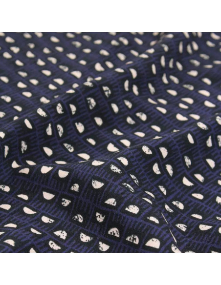 Tissu viscose Dam Bleu Indigo - Églantine & Zoé