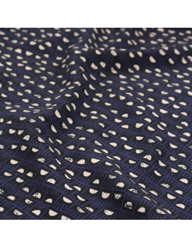 Tissu viscose Dam Bleu Indigo - Églantine & Zoé