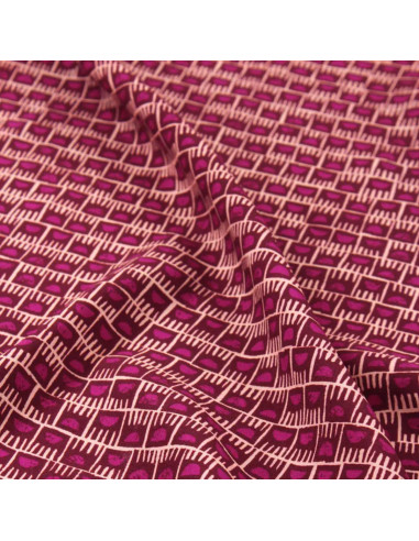 Tissu viscose Dam Rose Magenta - Églantine & Zoé