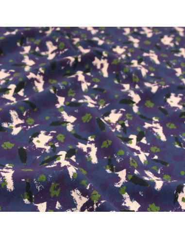 Tissu viscose Edel Bleu Atlantique - Églantine & Zoé
