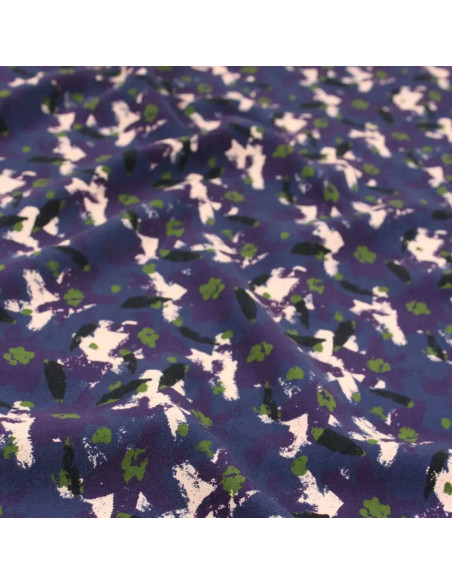 Tissu viscose Edel Bleu Atlantique - Églantine & Zoé
