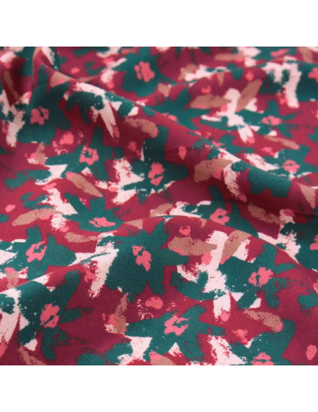 Tissu viscose Edel Rouge Brique - Églantine & Zoé