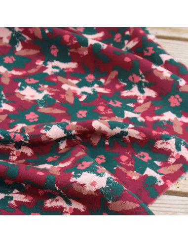 Tissu viscose Edel Rouge Brique - Églantine & Zoé