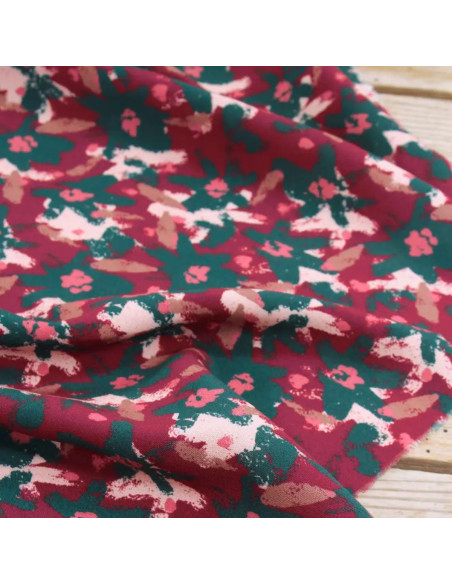 Tissu viscose Edel Rouge Brique - Églantine & Zoé