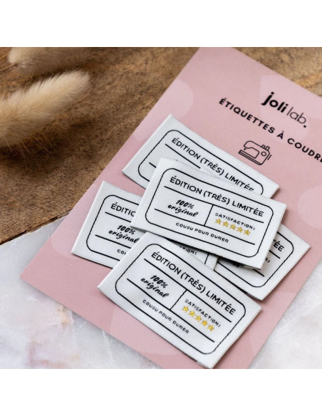 Lot de 5 étiquettes à coudre - Édition très limitée