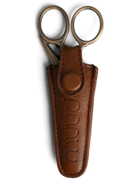 Etui de protection en cuir pour ciseaux à broder Muud Espoo - Rich Brown