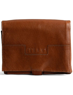 Etui de rangement en cuir pour aiguilles circulaires Muud Stockholm - Rich Brown 2