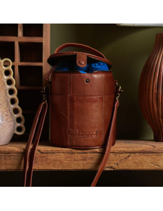 Sac de rangement en cuir pour le tricot Muud Saturn édition limitée - Rich Brown