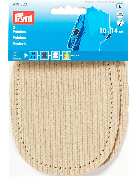 Coudières thermocollantes velours Beige