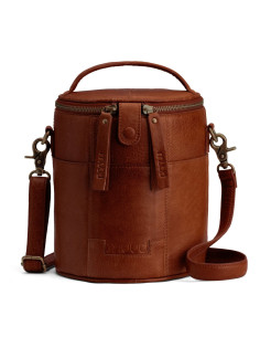 Sac de rangement en cuir pour le tricot Muud Saturn édition limitée - Rich Brown 2