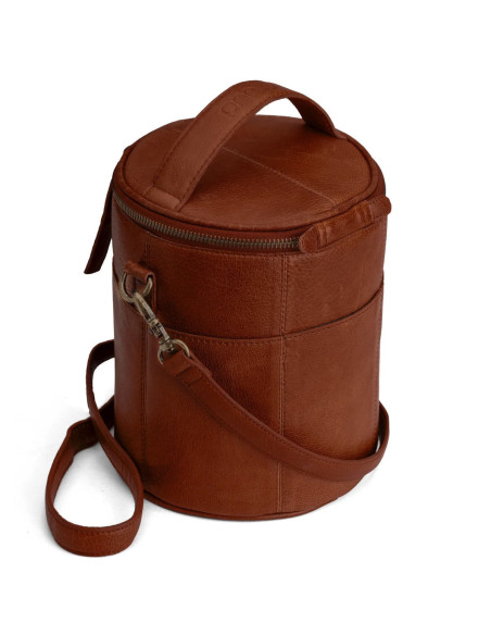 Sac de rangement en cuir pour le tricot Muud Saturn édition limitée - Rich Brown