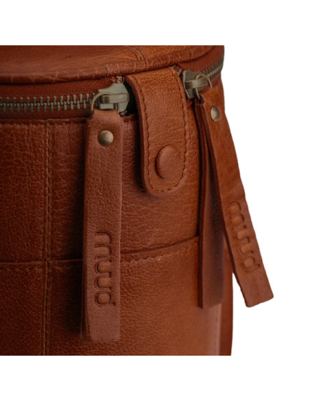 Sac de rangement en cuir pour le tricot Muud Saturn édition limitée - Rich Brown