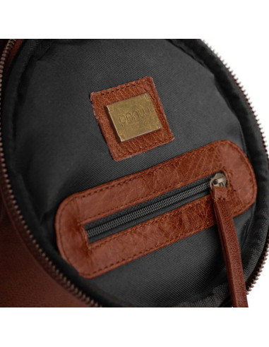 Sac de rangement en cuir pour le tricot Muud Saturn édition limitée - Rich Brown