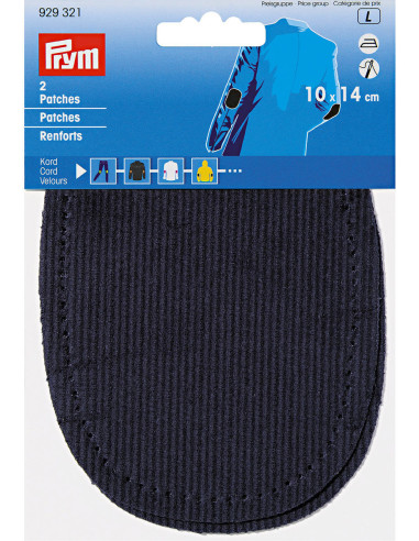 Coudières thermocollantes velours Marine