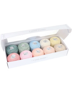 Coffret de 10 pelotes de coton perlé Scheepjes Candy Floss N°10 - Frosting 2
