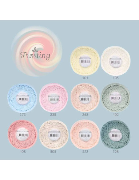 Coffret de 10 pelotes de coton perlé Scheepjes Candy Floss N°10 - Frosting