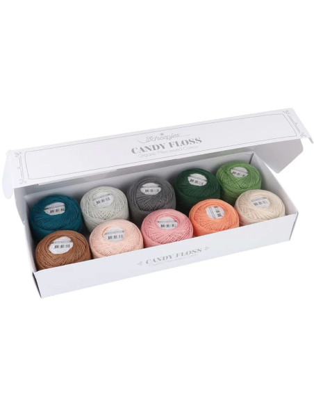 Coffret de 10 pelotes de coton perlé Scheepjes Candy Floss N°10 - Studio Manya