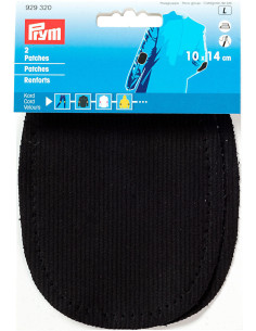 Coudières thermocollantes velours Noir 2