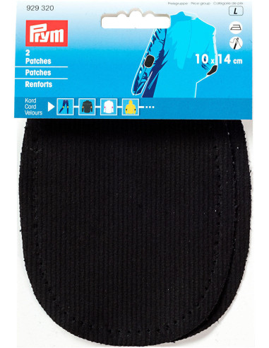 Coudières thermocollantes velours Noir