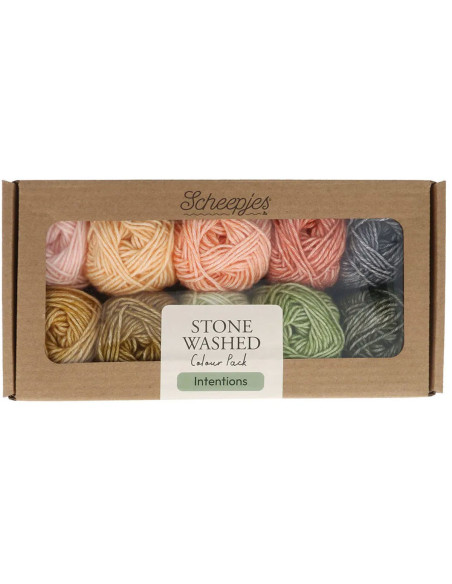 Coffret de 10 pelotes Scheejes Stone Washed Colour Pack - Intentions