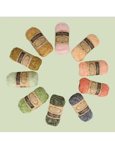Coffret de 10 pelotes Scheejes Stone Washed Colour Pack - Intentions