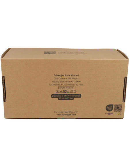 Coffret de 10 pelotes Scheejes Stone Washed Colour Pack - Intentions