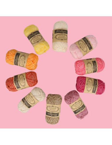 Coffret de 10 pelotes Scheejes Stone Washed Colour Pack - Manifest