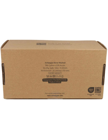 Coffret de 10 pelotes Scheejes Stone Washed Colour Pack - Grounding