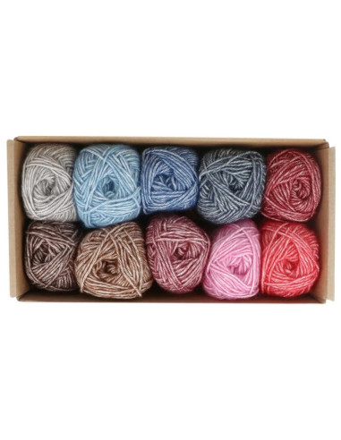 Coffret de 10 pelotes Scheejes Stone Washed Colour Pack - Aura