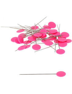 Boite de 100 épingles à tête plastique pastilles fuschia Bohin 2