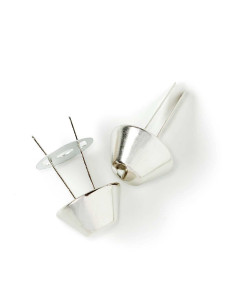 Lot 4 patins pour sacs 15 mm - Argent 2