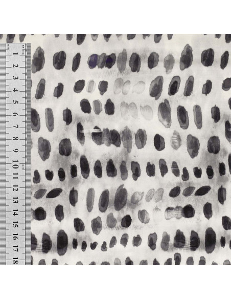 Tissu viscose - Dotty noir et blanc