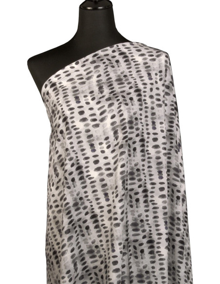 Tissu viscose - Dotty noir et blanc
