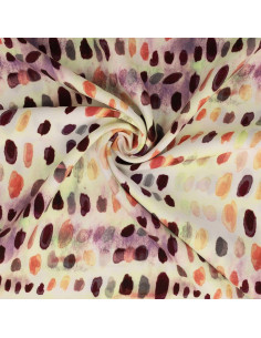 Tissu viscose - Dotty orange