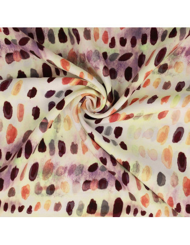 Tissu viscose - Dotty orange