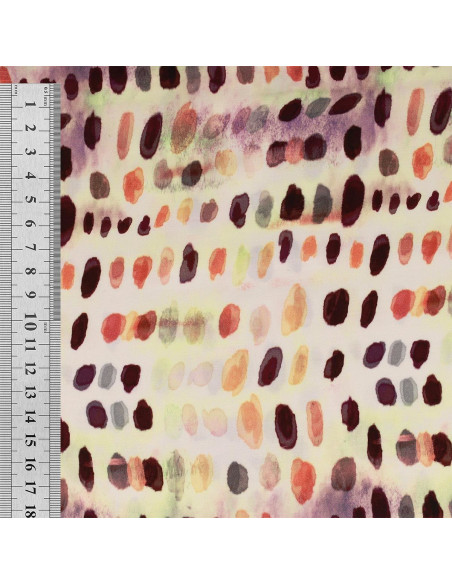 Tissu viscose - Dotty orange
