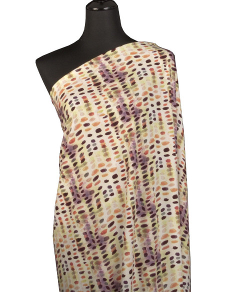 Tissu viscose - Dotty orange